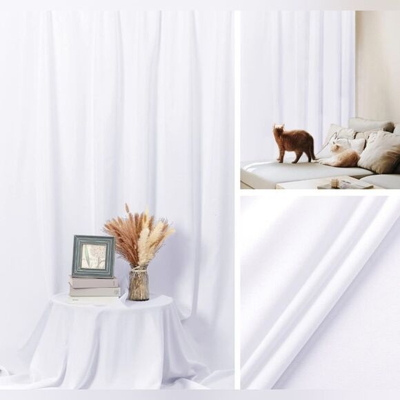 🔸️NIB White 8x10 Ft Soft Fabric Photography Backdrop #1 - Picture 1 of 6